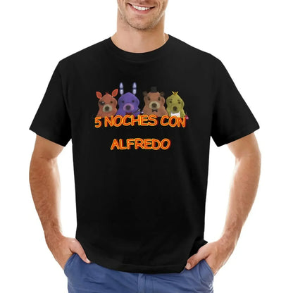 5 Noche Con Alfredo T-Shirt graphic tee shirt oversized t shirt Men's t shirts