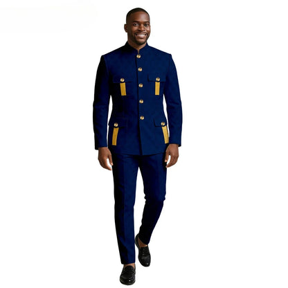 New Men's Suit 2-piece Business Formal Blazer Double-breasted Design Groom Tuxedo for Wedding XS-6XL Outfit