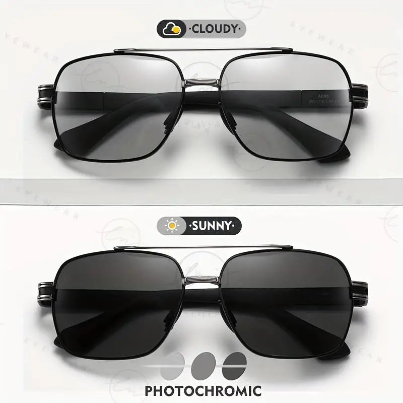 Brand Design Square Polarized Sunglasses Man Photochromic Sun Glasses Woman Anti-glare Driving Goggles Oculos zonnebril heren