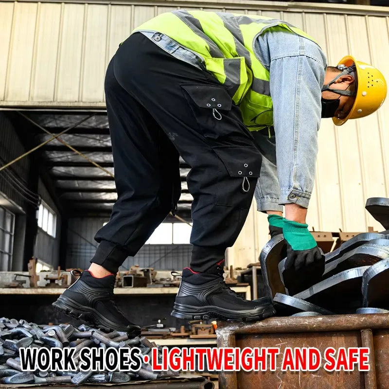 New 2026 Fashion Men Work Safety Boots Anti-smashing Industrial Work Shoes Sneakers Anti-sand Boot Outdoor Ankle Male Footwear