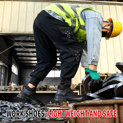 New 2026 Fashion Men Work Safety Boots Anti-smashing Industrial Work Shoes Sneakers Anti-sand Boot Outdoor Ankle Male Footwear