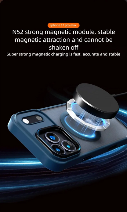 Metal Lens Stand Magnetic Case For iPhone 17 Air 16 Plus 15 14 13 Pro Max With Crossbody Lanyard Strops Heavy Duty Protection