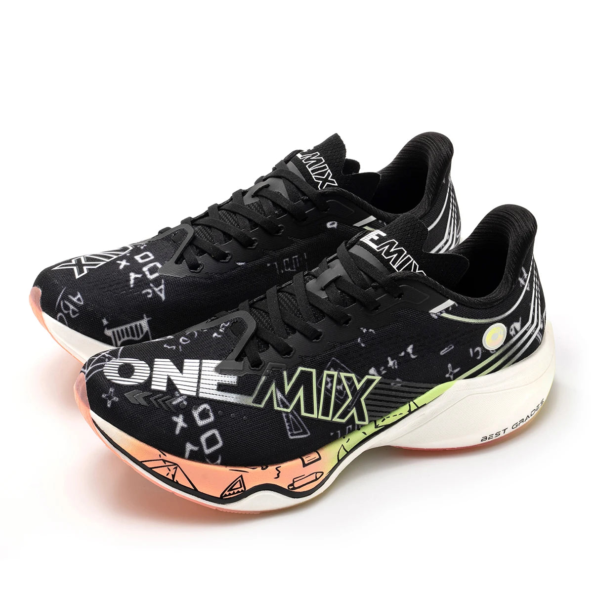 Marathon Carbon Plate Running Shoes Shock Absorption Ultra-light Sports Shoes Rebound Technology Outdoor Men Sneakers