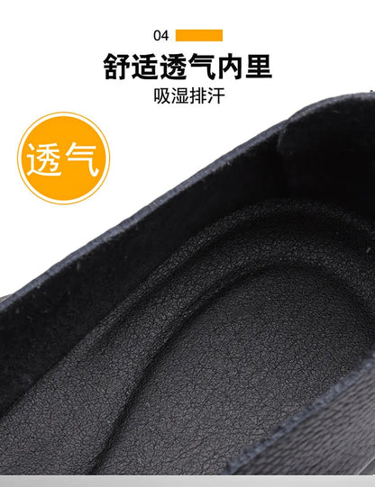 2026 Spring Autumn New Loafers Male Solid Color Fashion Casual Leather Shoes Male Soft Sole Light Driving Shoes Man