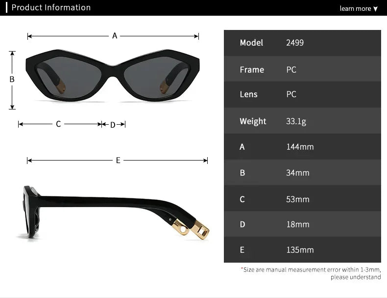 Fashion UV400 Cat Eye Sunglasses for Women Outdoor Stylish Retro Eyewear with Unique Temple Design Sun Glasses Gafas De Sol