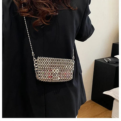 PU Sense of Luxury Solid Color Evening Bags Hollow Out Temperament 2025 Hot Sale Ladies Bags Versatile Fashion Shoulder Bags