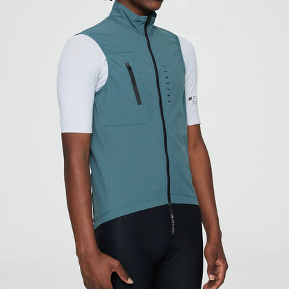 New Classic Lightweight Windproof Vest Men's  Wind Vest New Stretch fabric With Two Way Zipper