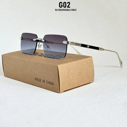 Rimless Sunglasses Women Trendy 2026 Metal Square Sunglass Men Luxury Fashion Glasses Vintage Dropshipping Lunette Soleil Femme