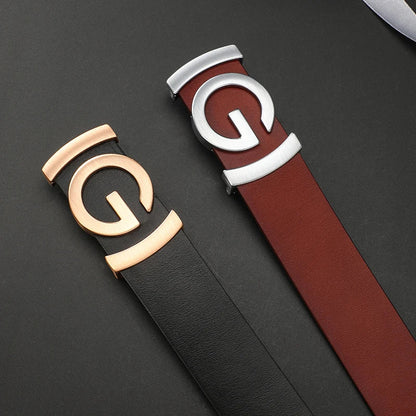 High Quality 34mm Work Business Strap Male men Belts Metal Buckle Brand Leather Belt Men Famous Luxury belt for men jeans