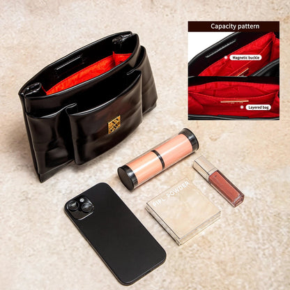 Women's Shoulder Bag New Simple Black Detachable Dual purpose Chain Bag Business Wallet