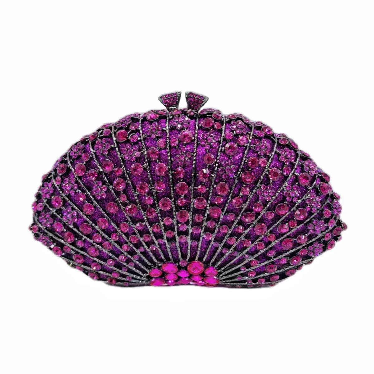 High Quality Elegant Exquisite Fan Shaped Ladies Evening Clutch Bag Banquet Chain Shoulder Bag