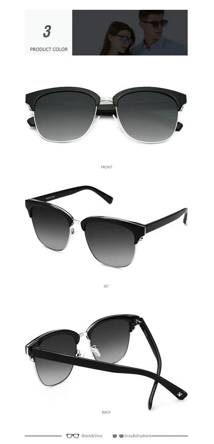 Half Frame Sunglasses Women's Fashion Half Frame Driving Sunglasses Outdoor Travel