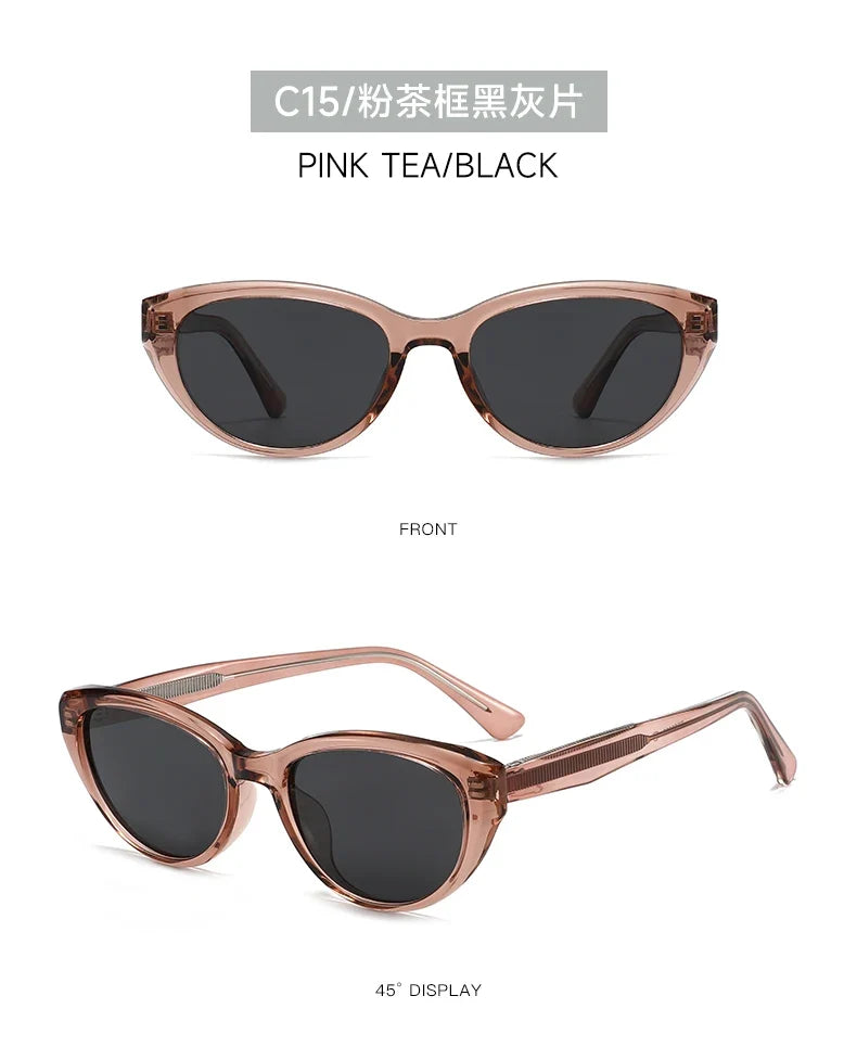 New Sweet Simple and Stylish Cat Eye Sunglasses UV Protection Reading Glasses Women Customizable Prescription 99022