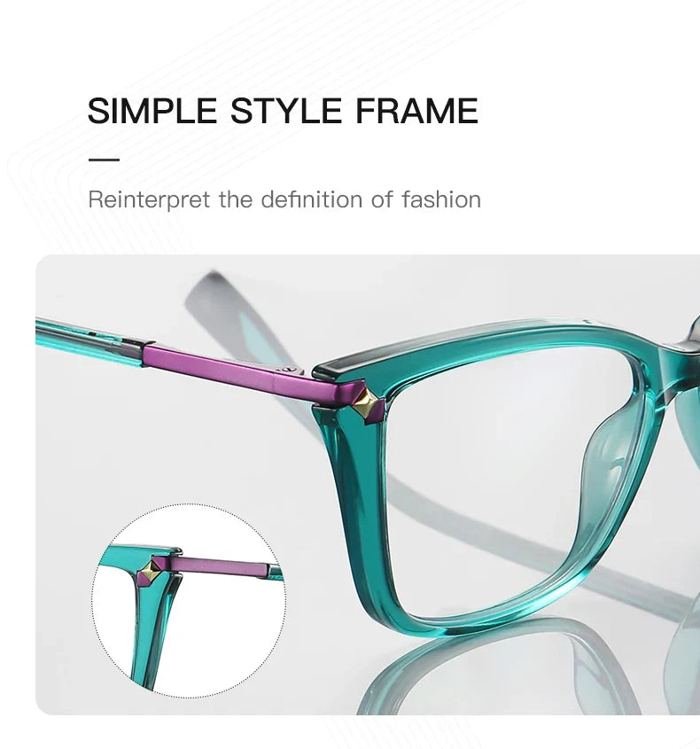 Usual Cat Eye Myopia Prescription Glasses Hyperopia Women Reading CR39 Anti Blue Light Optical Eyeglasses Frame PFD2127