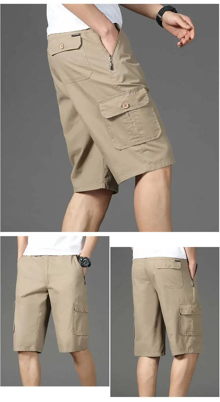 Big Size Men's Sports Casual Shorts Fashion Loose Straight Cargo Shorts Cotton Comfortable Beach Running Short Pants
