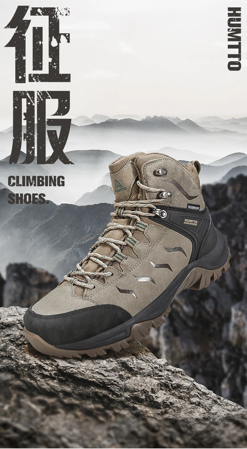 Hiking shoes Men's waterproof hunting Boots Tactical Desert Combat Ankle trekking Boots Male Women warm Leather Sneakers