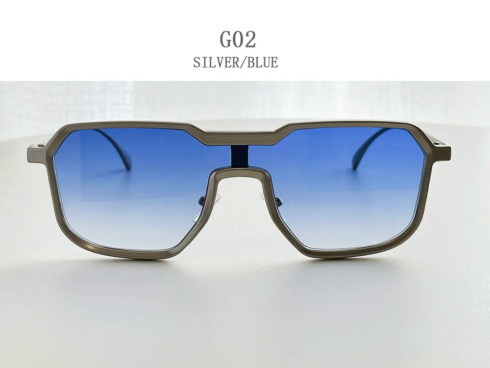 Steampunk Sunglass Men One Pieces Vintage Sunglasses Women New Luxury Fashion Glasses Gafas De Sol Hombre Zonnebril Dropshipping