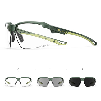 Cycling Red Blue Photochromic Glasses Outdoor Sports Running Men's Sunglasses Road MTB Bicycle Goggles Women Bike Eyewear