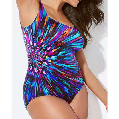 5XL Sexy One-Piece Large Size Swimwear Push Up Women Plus Size Swimsuit Closed Female Bodysuit Bathing Suit For Pool Beachwear