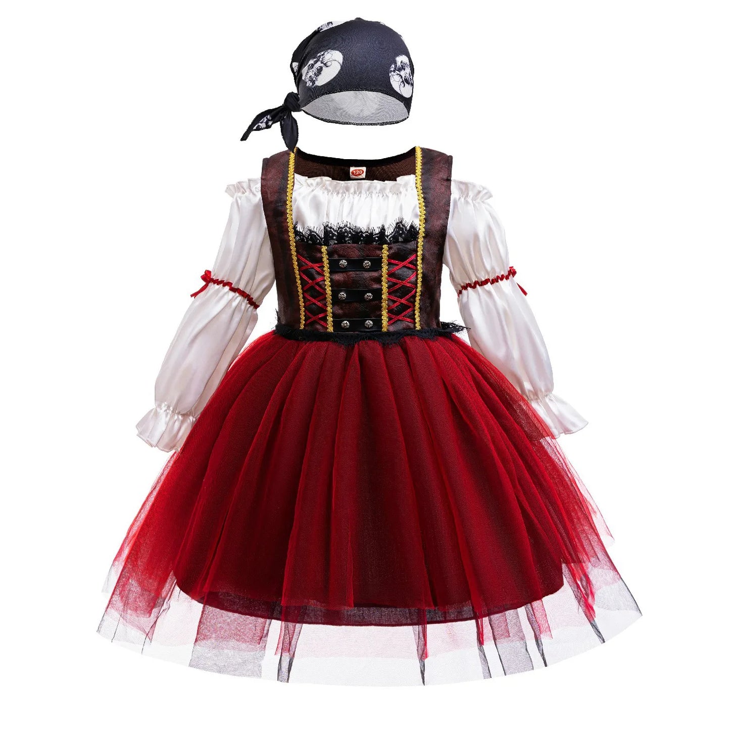 Halloween Girl Pirate Dress Pirates Caribbean Role Playing Costume Children Princess Dress Pirate Captain Performance Costume