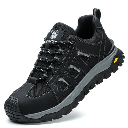 Men Rotating Button Safety Shoes Steel Toe Work Sneakers Indestructible Shoes Puncture-Proof Work Boots Air Cushion Safety Shoes