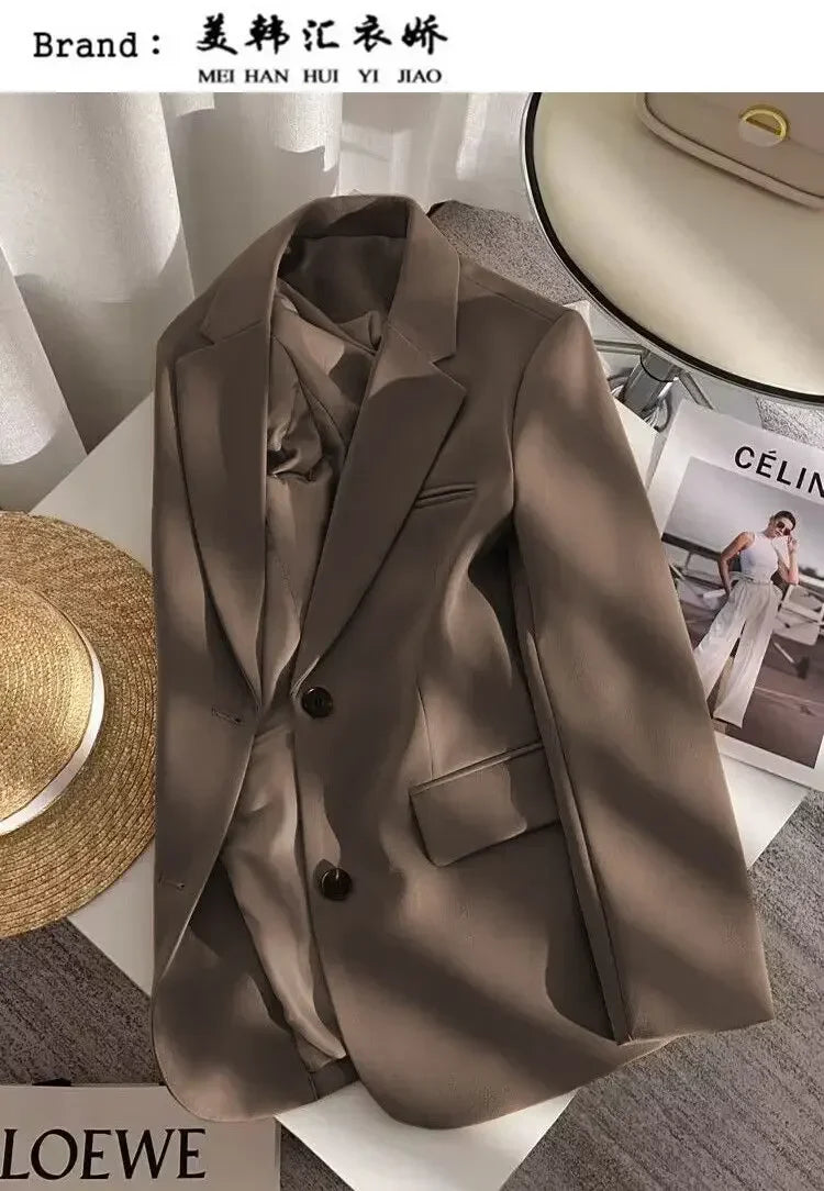 New Spring Suit 2025 Suit Jacket for Women with Small Temperament and High-end Feel Loose Casual Chic Elegant Fashion Coat Top