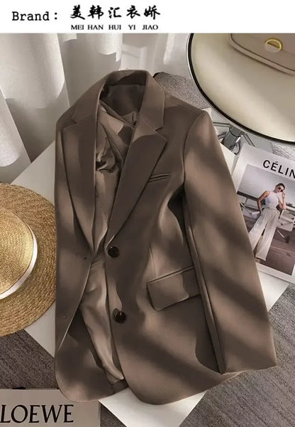 New Spring Suit 2025 Suit Jacket for Women with Small Temperament and High-end Feel Loose Casual Chic Elegant Fashion Coat Top