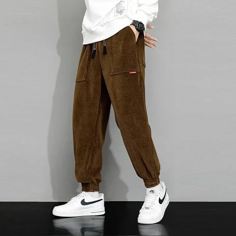 Pants Men Loose Fit Baggy Sweatpants Casual Fashion Streetwear Trend Autumn Winter Harem Joggers Trouser Male Plus SIze