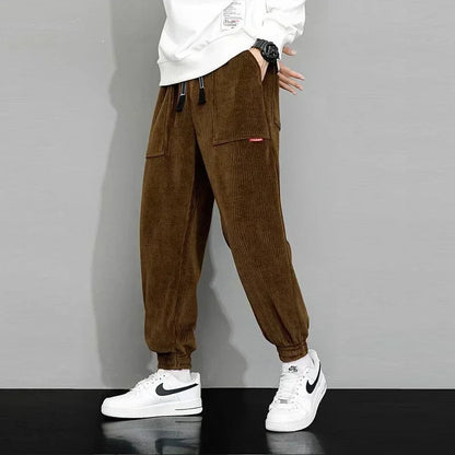 Pants Men Loose Fit Baggy Sweatpants Casual Fashion Streetwear Trend Autumn Winter Harem Joggers Trouser Male Plus SIze