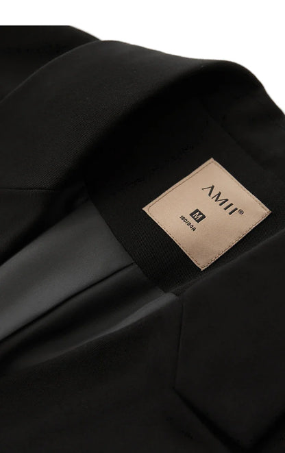 Minimalism Blazer for Women Korean 2023 Sping New Loose Office Lady Women's Jacket Fashion Black Solid Female Coat 12321065