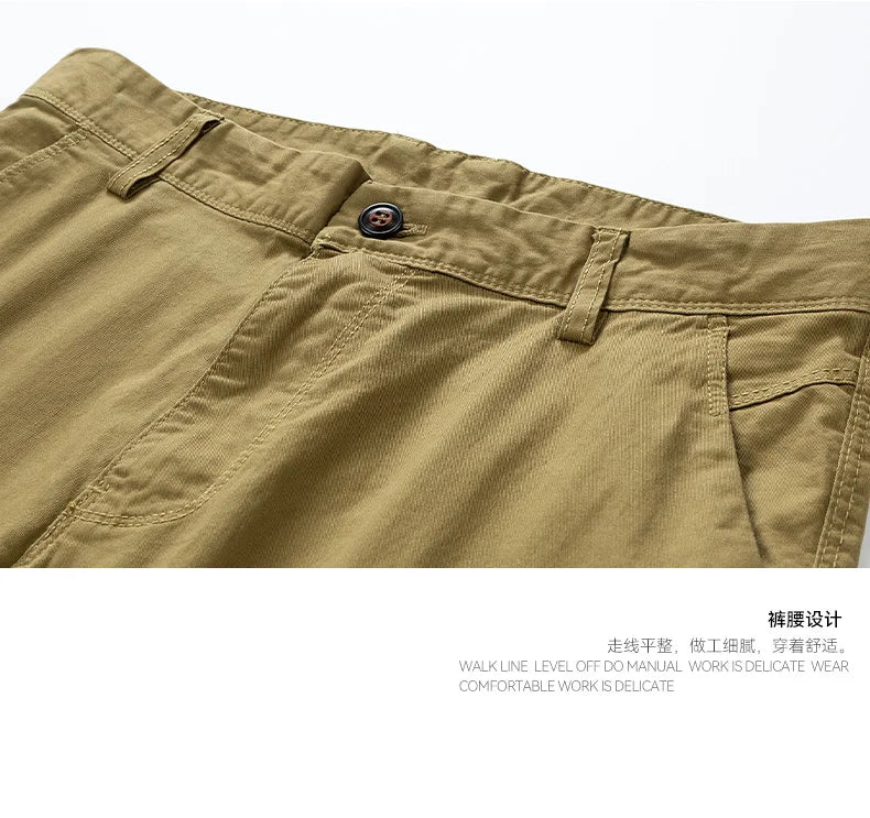 Men Summer Five Points Pants Male Trendy Loose Casual Daily Short Simple Fashion Versatile Solid Color Straight Leg Cargo Shorts