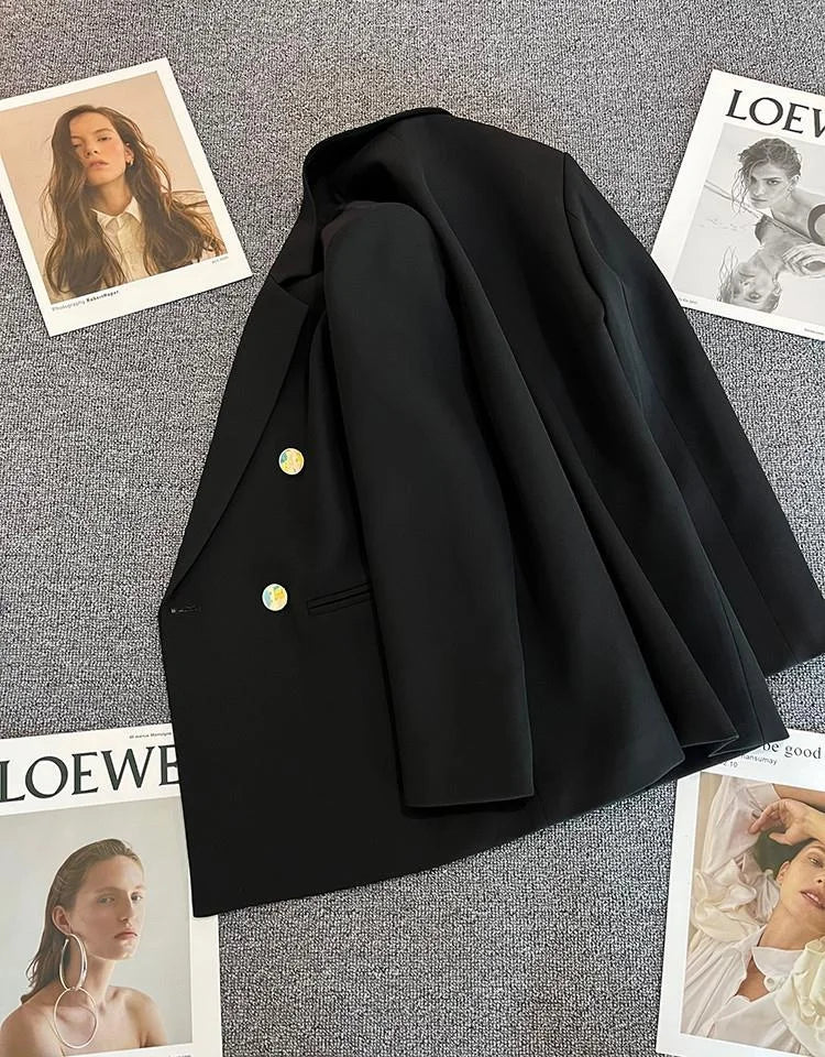 Women's Casual  Jaet Coat 22 Colors Small Suit Outerwear Long Sve Commute Sle Pure Color Spring Season