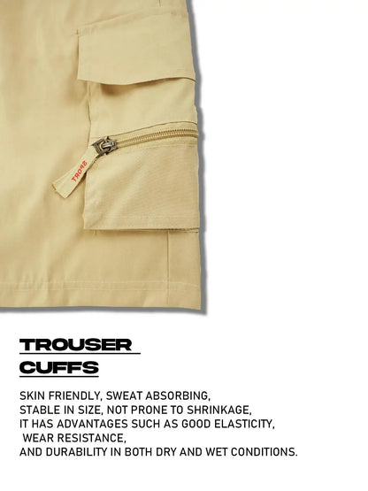 2026 Male Cargo Shorts Elastic Waist Cycling Shorts Multi-pockets Loose Work Short Pants Outdoor Sport Printed Casual Shorts
