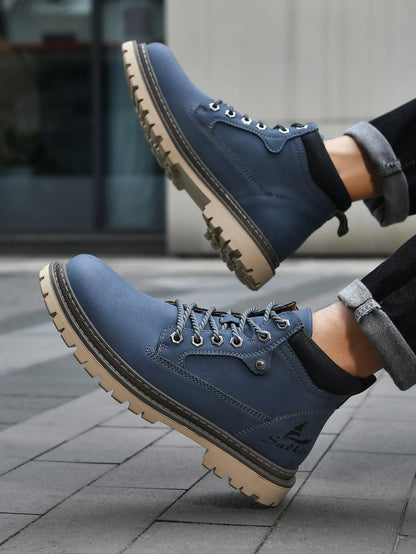 Handmade Men Boots Autumn Outdoor Hiking Boots Ankle Winter Leather Shoes Sneakers Hombres Botas High Top Footwear Anti Slip