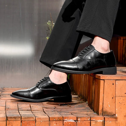 High Quality Men Genuine Leather Shoes Luxury Designer Oxford ShoesMale Business Office Brogue Dress Shoes for Men Wedding Shoe