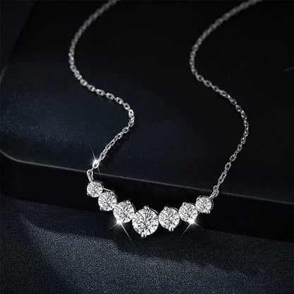 1.7/2.8CT Moissanite Pendant Necklace for Women 925 Sterling Silver Wedding Anniversary Fine Jewelry with Certificates