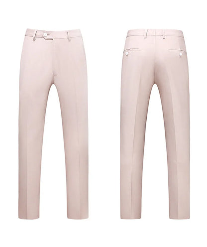 19 Color High Quality Men's Solid Color Slim Fit Suit Pants 2025 Fashion Formal Business Social Groom Wedding High End Trousers
