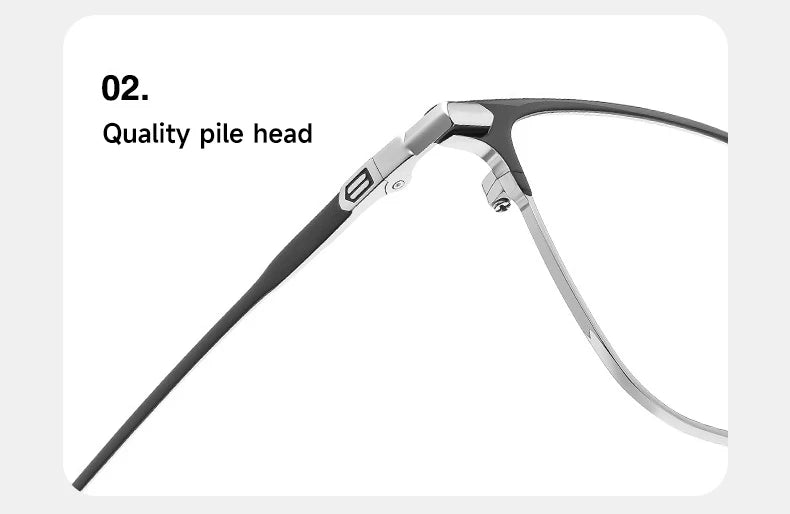 Fashion Square Pure Titanium Frame Simple Design Men's Anti-blue Light Glasses Can Be Customized Prescription 8007TS