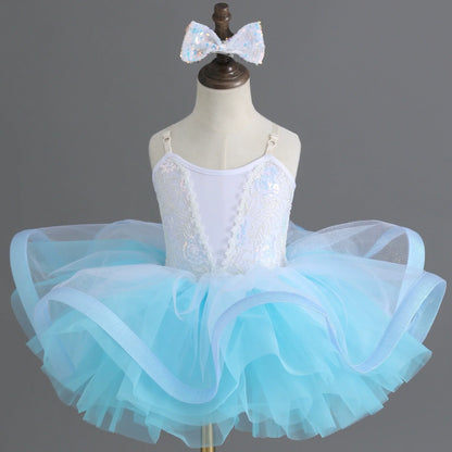 Children's Day Dance Dress Girl Ballet Princess Summer Dresses Girls Ballet Sequins Outfit Kids Clothes Vestidos Birthday Gift
