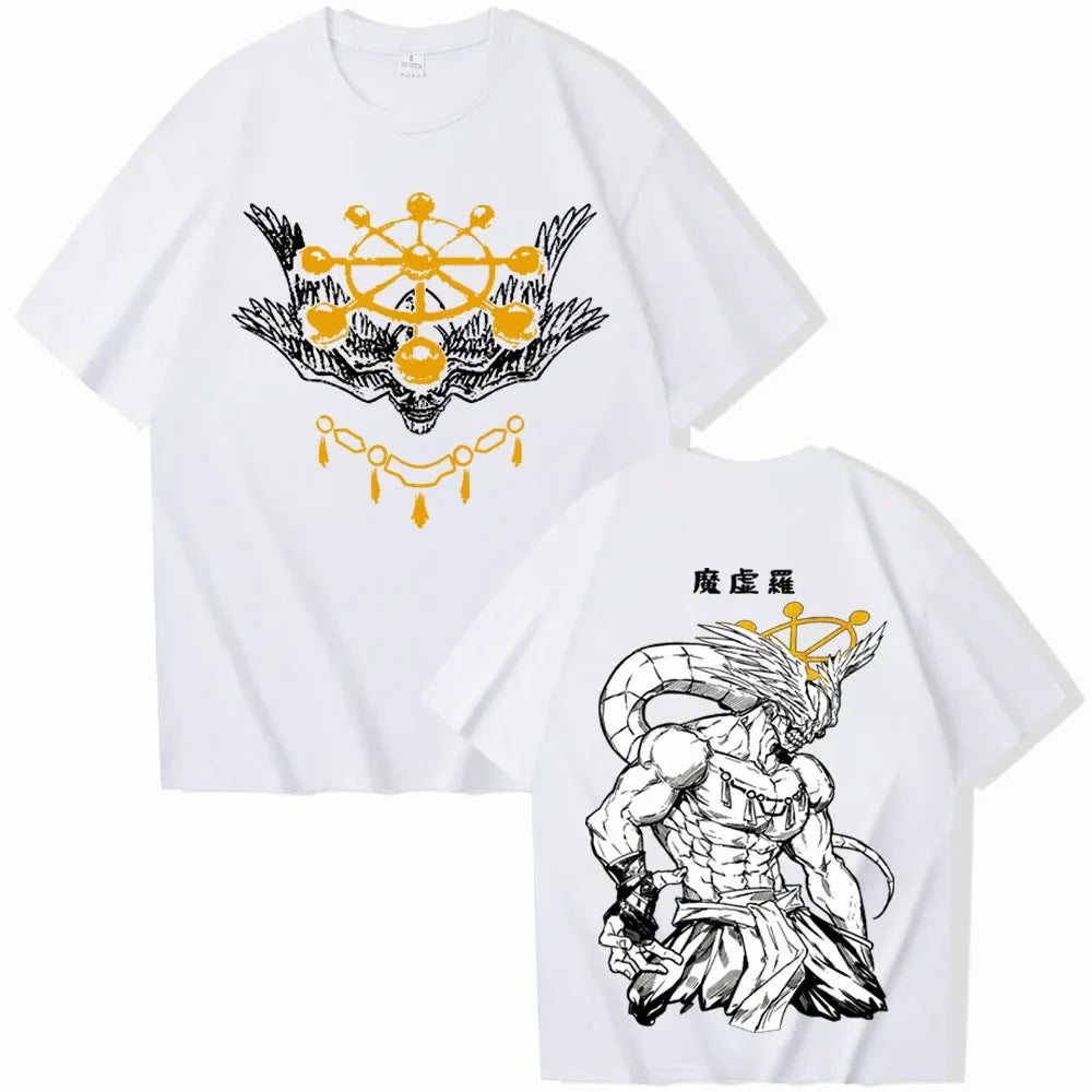 Anime Jujutsu-Kaisen Mahoraga T-shirt Man Woman Harajuku Short Sleeve O-neck Casual Shirt