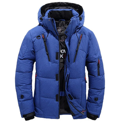 '-20 Degree Down Jacket Male Winter Parkas Men White Duck Down Jacket Hooded Outdoor Thick Warm Padded Snow Coat Oversize M-4XL