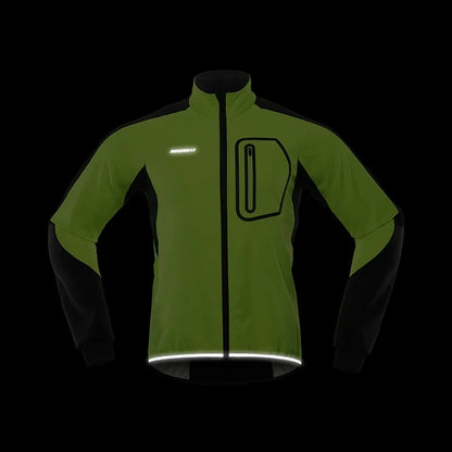 Winter Men's Cycling Jacket Bicycle Softshell Fleece Thermal Motorcycle Windbreaker Raincoats Bike Outdoor Sport BG011