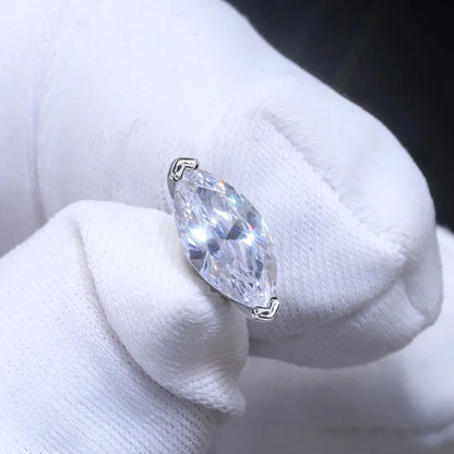 0.5/1carat Marquise Cut Moissanite Chain Earrings for Women Pear Cut Solitaire Lab Diamond Stud/Drop Earring 925 Silver with GRA