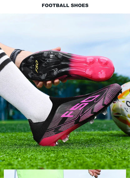 New Men Football Boots High-quality Soccer Shoes Sneakers Match Indoor Non-Slip Grass Cleats Mid-top Light Hot-selling Outdoor