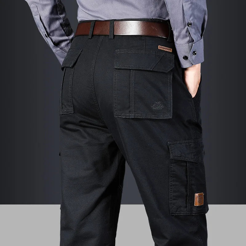 Casual Mens Cargo Pants  Baggy Clothing Multiple Pockets Khaki Black Safari Work Pants Tactical Military Trousers Pants For Male