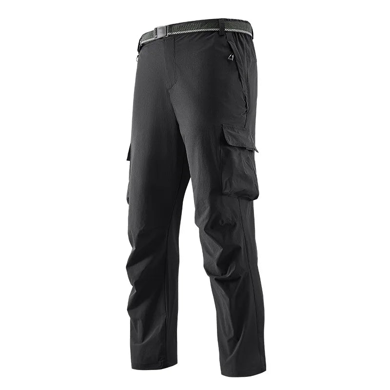 Big Size 8XL Men's Cargo Pant Straight Leg Fishing Trouser Male Multi Pocket Ice Silk Lightweight Thin Breathable Quick Dry Plus