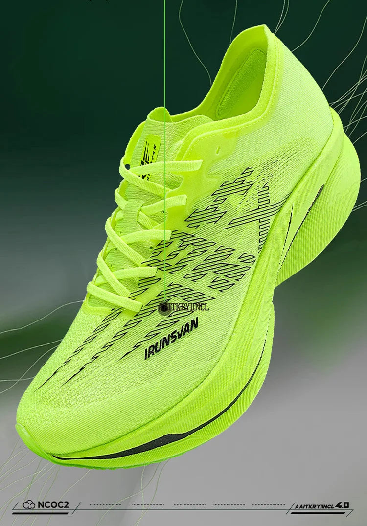 Carbon Plate Sports Shoes Marathon Professional Running Shoes Shock Absorbent Breathable Jogging Shoes Unisex 095
