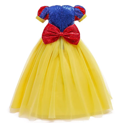 Girl Snow White Fancy Dress Kids Carnival Christmas Party Princess Costume Children Birthday Performance Clothes