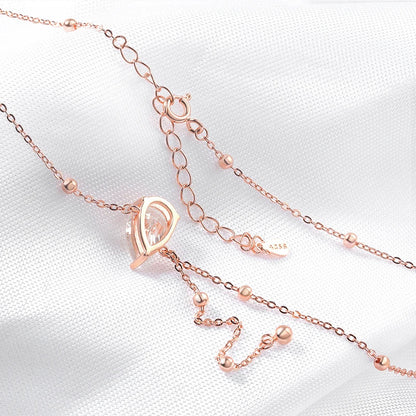 1CT 3CT Water Drop Moissanite Necklace Women's Pendant Adjustable Chain Lab Diamond Pure 925 Silver Jewelry Girls Gift