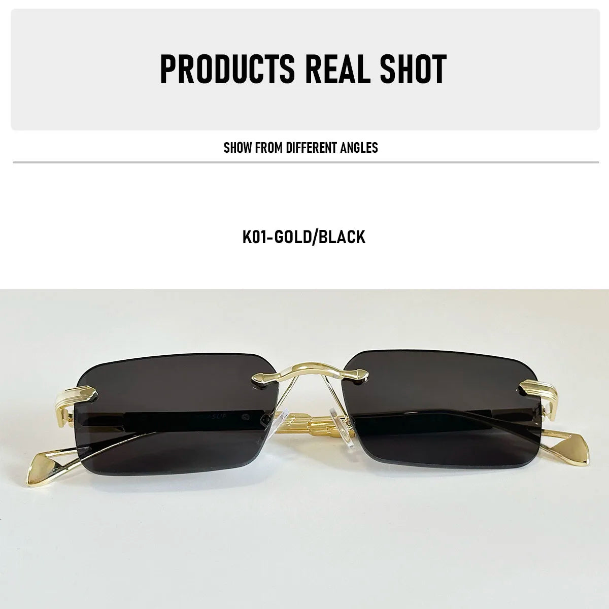 Square Sunglass Men Luxury Rimless Sunglasses Women Vintage Vacation Fashion Glasses Lunette Soleil Femme Gafas De Sol Hombre